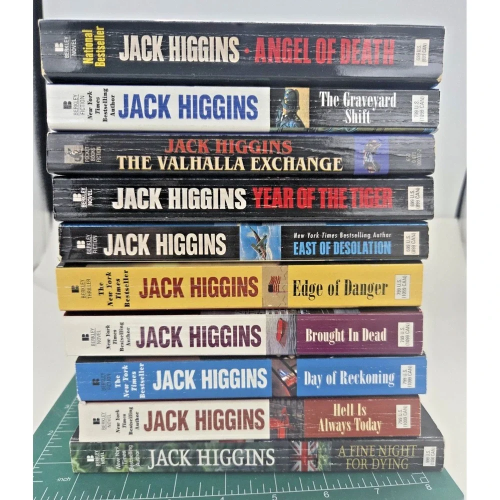 Jack Higgins paperback book lot of 10